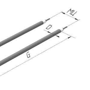 трубчатые электрические ТЭНы, промышленные, оребренные, Чимкен