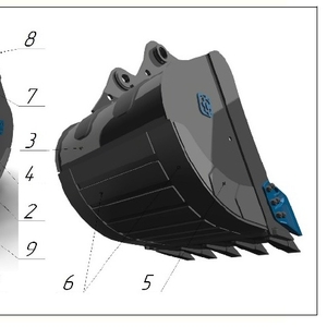 Ковш стандартный SB-2.0, 7 с бокорезами  для экскаватора